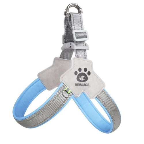 Pet Dog Cat Harness, Pet Harness With LeashSet, Adjustable Puppy Harness ComfortableReflective Easy Control Dog With Leather Leash,.No-Pull No Choke P