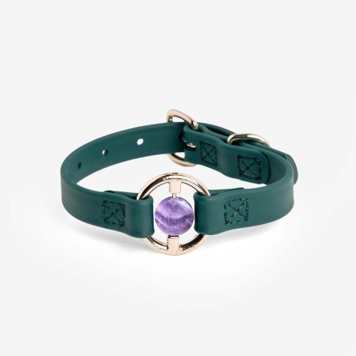Green Collar with Amethyst Sphere